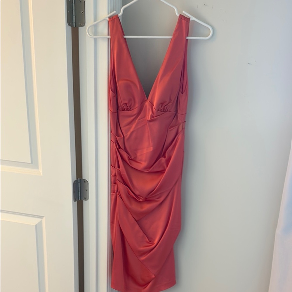 Cache Coral Backless Dress